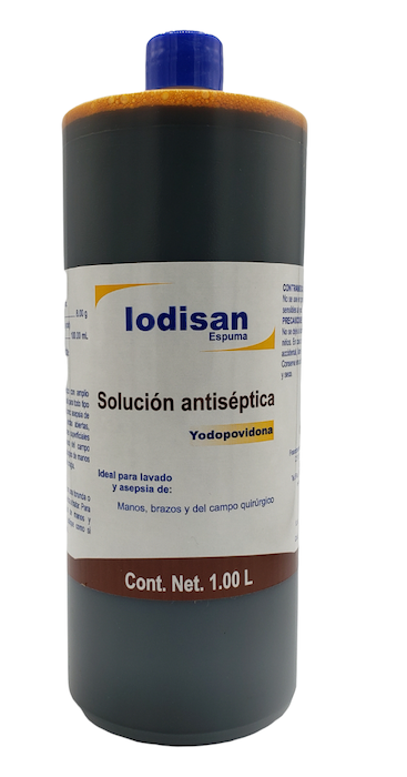 Antiséptico Iodopovidona espuma 1 Litro Iodisan