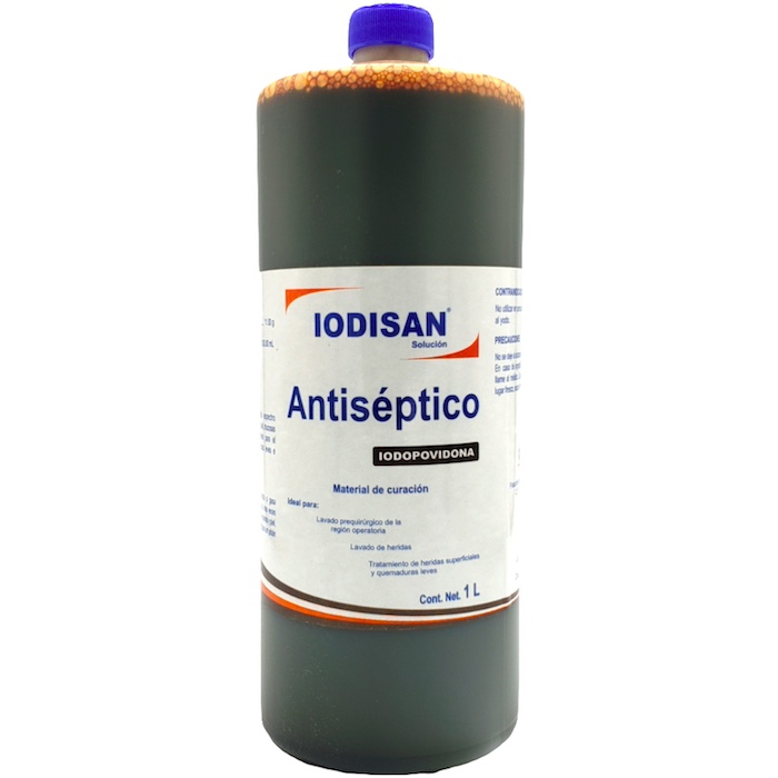 Antiséptico Iodopovidona solución 1 Litro Iodisan