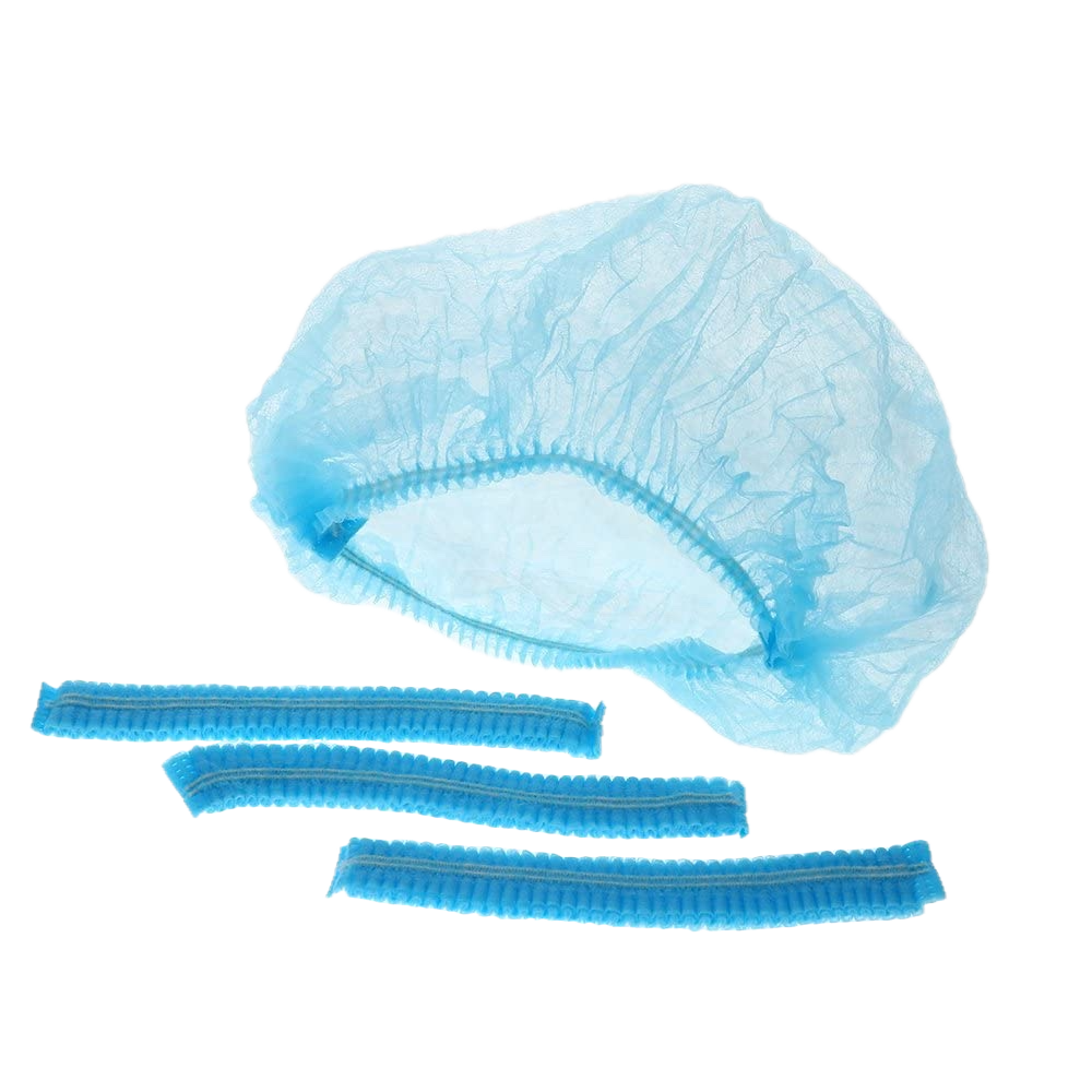 Gorro redondo para Paciente o Enfermera cofia Azul. M Paquete con 100 