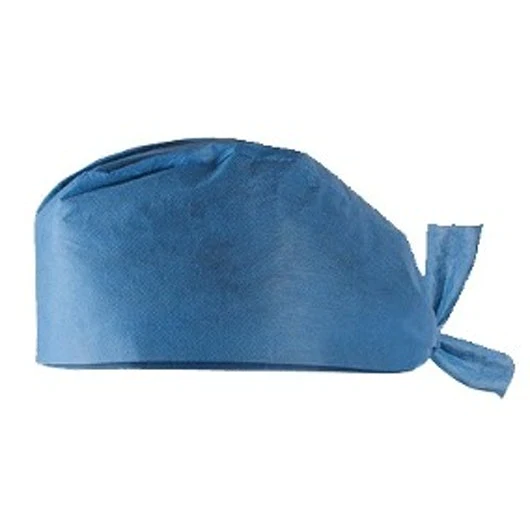 Gorro para cirujano de tela no tejida de polipropileno, desechable. Paquete con 100