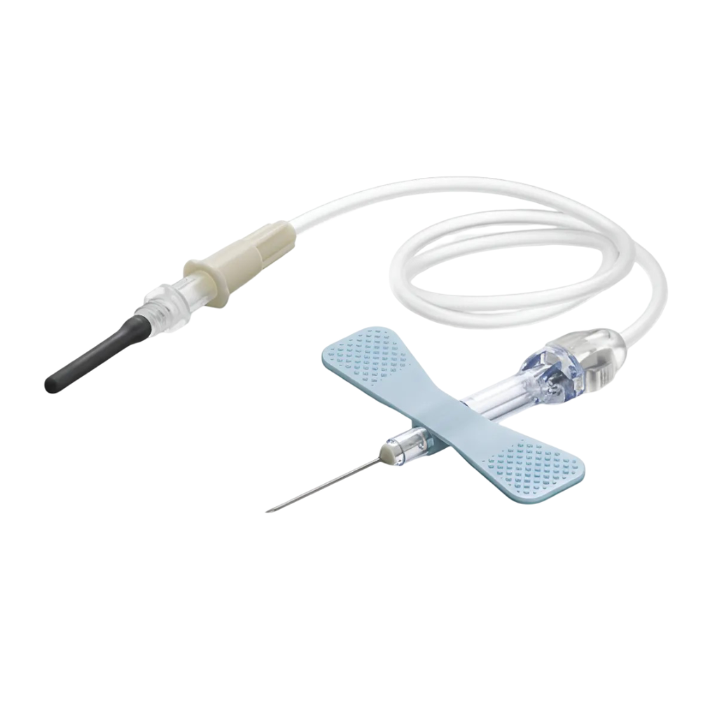 Equipo Alado (Mariposa)  23G x 3/4" (0.64 x 19 mm). Longitud del tubo 12" (30cm). Azul. Pieza