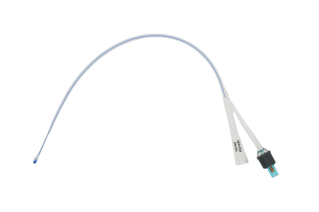 Sonda Foley Silicón con globo 3 ml calibre 10 FR. (2 vías ) 38 cm de longitud. NIPRO. Pieza