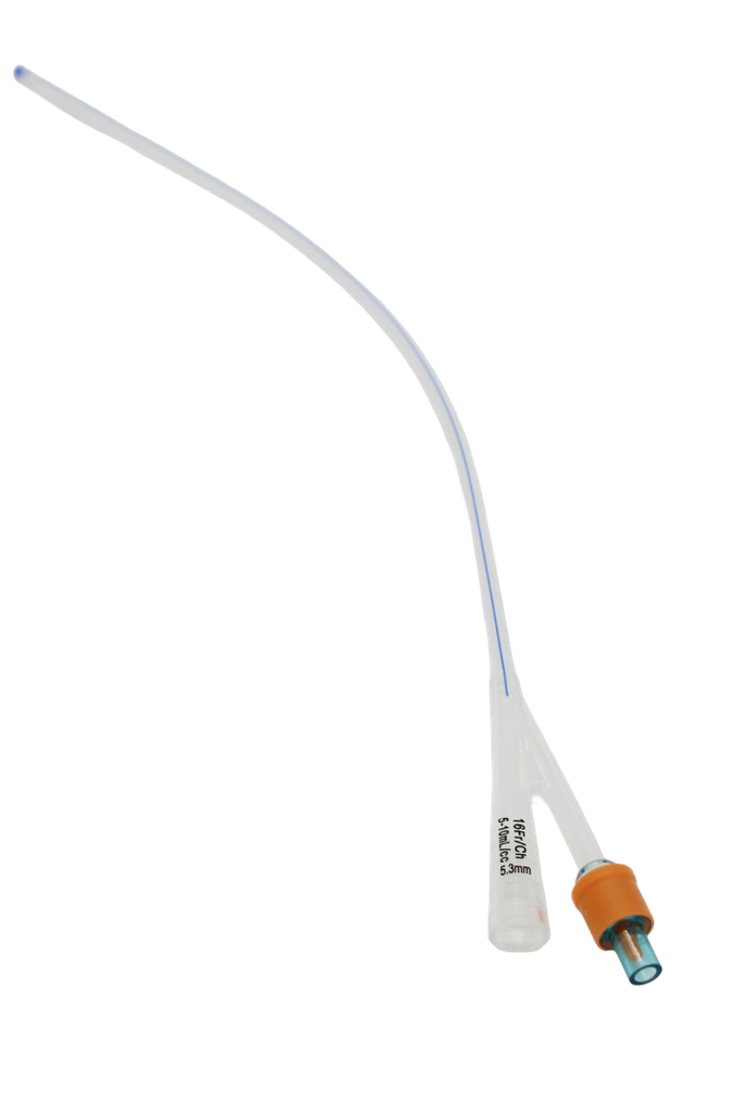 Sonda Foley Silicón con globo 5 ml calibre 16 FR. (2 vías ) 38 cm de longitud. NIPRO. Pieza