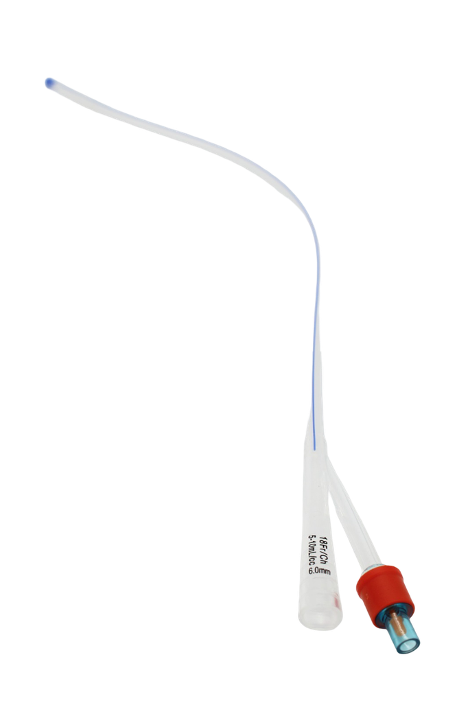 Sonda Foley Silicón con globo 5 ml calibre 18 FR. (2 vías ) 38 cm de longitud. NIPRO. Pieza 
