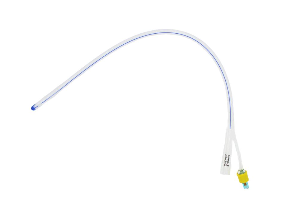 Sonda Foley Silicón con globo 5 ml calibre 20 FR. (2 vías ) 38 cm de longitud. NIPRO. Pieza  
