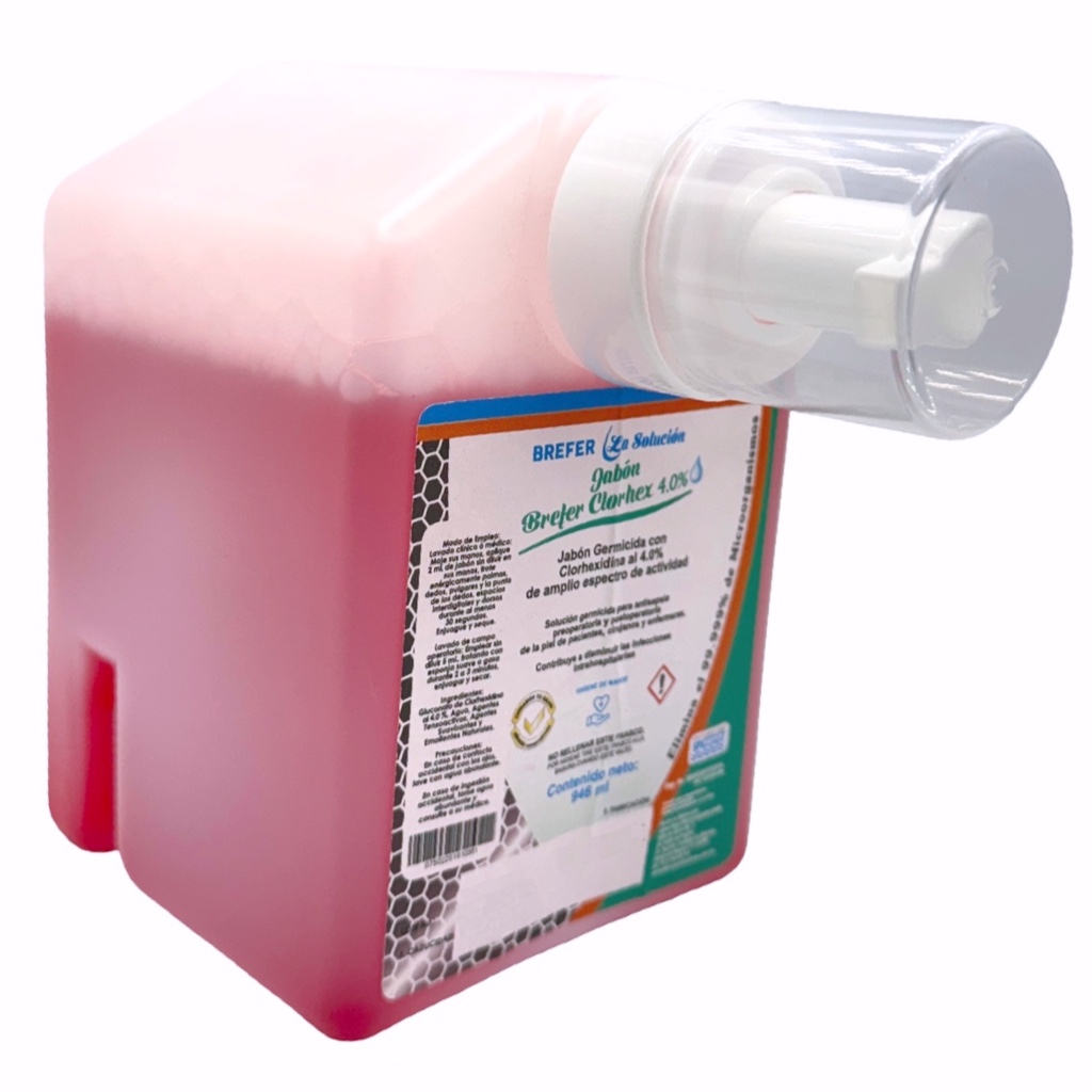 Gluconato de Clorhexidina 4% espuma antimicrobiana 946 ml. 