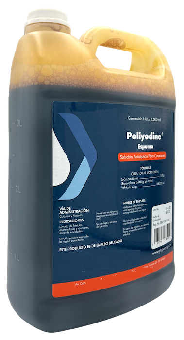 Antiséptico Iodopovidona espuma 3.5 L Poliyodine