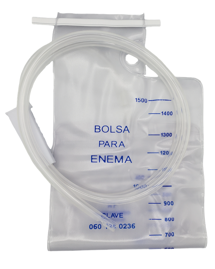 Bolsa para enema con tubo transportador 1500 ml.