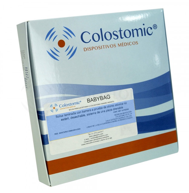 Bolsa para ileostomía o colostomía infantil. Caja con 10 Piezas
