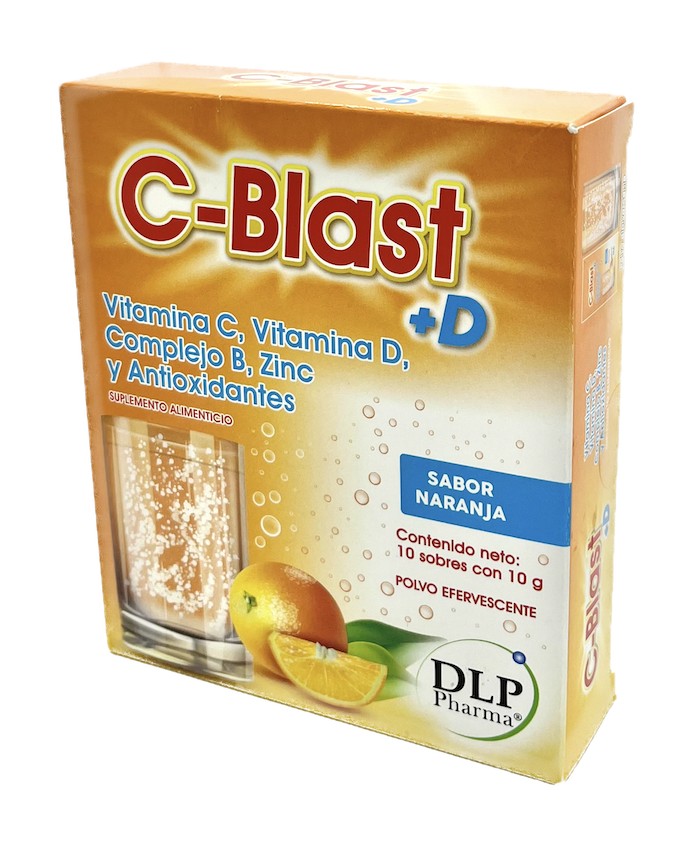 C-Blast+D Vitaminas Complejo B Y Antioxidantes, Caja Con 10 Sobres