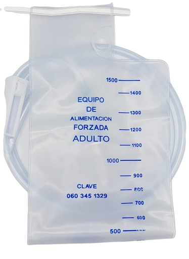 Equipo con bolsa alimentación enteral Adulto 1500 ml. Pieza.