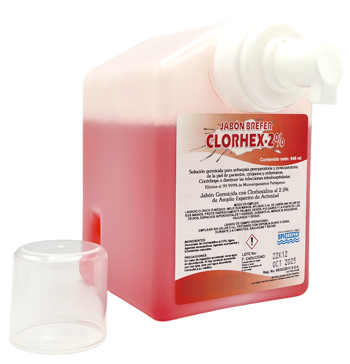 Gluconato de Clorhexidina 2% espuma antimicrobiana 946 ml.