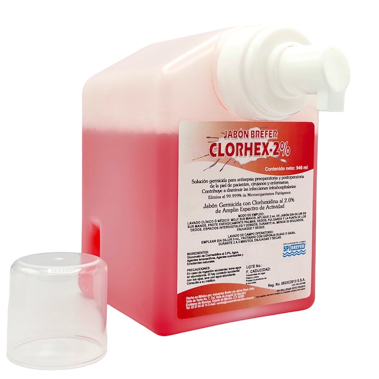 Gluconato de Clorhexidina 2% espuma antimicrobiana 946 ml.