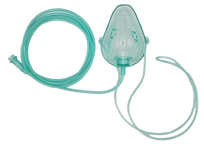 Mascarilla para oxígeno con tubo de conexión para Adulto. Pieza.