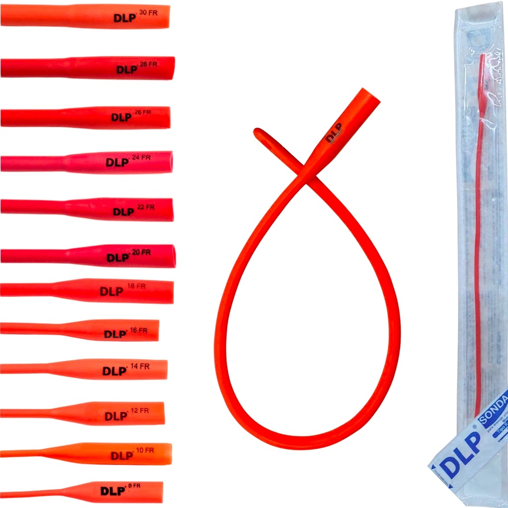 Sondas de látex Tipo Nélaton Roja 40 cm 28 Fr Pieza 