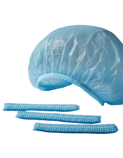 [060.439.0088] Gorro redondo para Paciente o Enfermera, cofia Azul. G Paquete con 100 