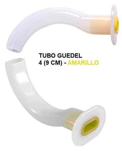 [060.167.0482 (DM-776-4)] Cánulas Orofaríngeas De Guedel Amarilla Tamaño 4 Longitud 90 mm. Pieza   