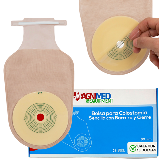 [060.125.0582  (OAK2035x10)] Bolsa para ileostomía o colostomía adulto. Caja con 10 piezas MAGNIMED