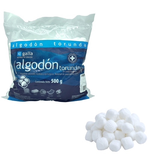 [GT0285731-25 (060.904.0100)] Torunda de Algodón. Bolsa con 500 gramos. 