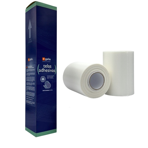 [060.869.0251  (GT00794)] Telas adhesivas de acetato medidas 7.5 cm x 10 mts. Caja con 4 piezas. GALIA 