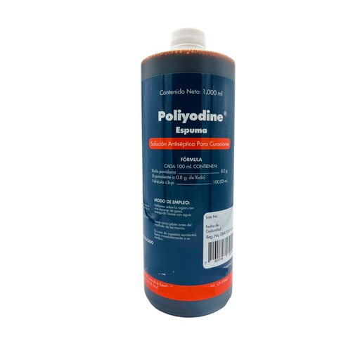 [YOD-ESP-1L] Antiséptico Iodopovidona espuma 1 Litro Poliyodine. 