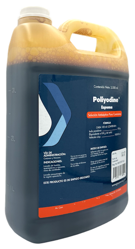 [060.066.0658] Antiséptico Iodopovidona espuma 3.5 L Poliyodine