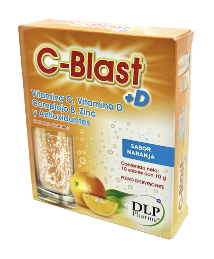 [C-BLAST+D] C-Blast+D Vitaminas Complejo B Y Antioxidantes, Caja Con 10 Sobres