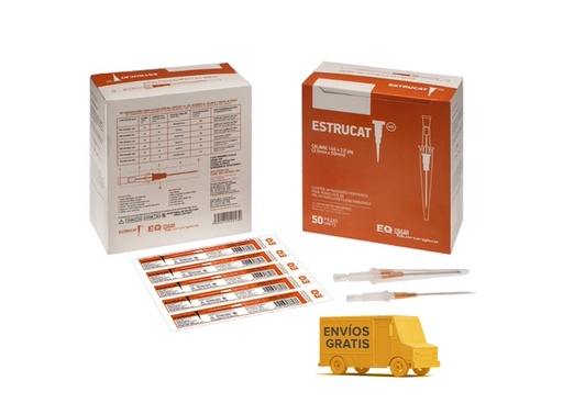 [060.168.6603] Catéter para venoclisis de Fluoropolímeros Radiopaco Longitud: 46-52 mm Calibre: 14G Envase con 50 piezas ESTRUCAT