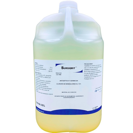 [CLOR-BENZAL12-4L] Cloruro de benzalconio al 12% 4 Litros Surgiqrit