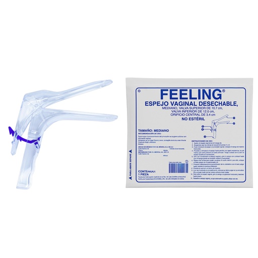 [060.360.0032 (ESPVNEFEELING)] Espejo vaginal desechable mediano. Pieza