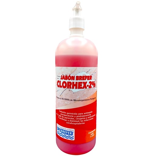 [CLORHEX2%-1L] Jabón Quirúrgico con Gluconato de Clorhexidina 2%. Envase 1 Litros