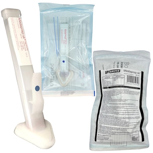[060.066.1060 (MEDAPREP-SK)] Solución quirúrgica clorhexidina 2% p/v alcohol isopropílico 70% con aplicador 26 ml. Pieza 